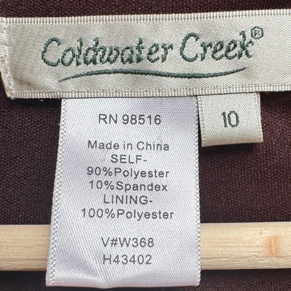 Coldwater Creek Velvet Blazer Jacket Brown Button Front Fitted Women's Size 10 - Picture 9 of 10